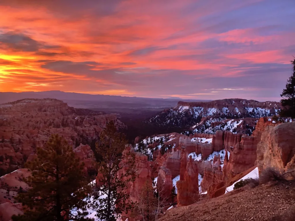 sunset in bryce